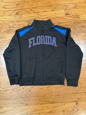 Campus Drive Florida Gators Full Zip Track Jacket Black Blue Small